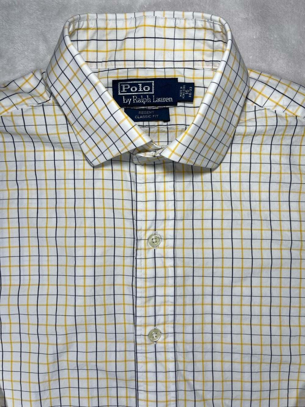 Polo by Ralph Lauren Regent Classic Fit Plaid Long Sleeve Shirt 16 32/33